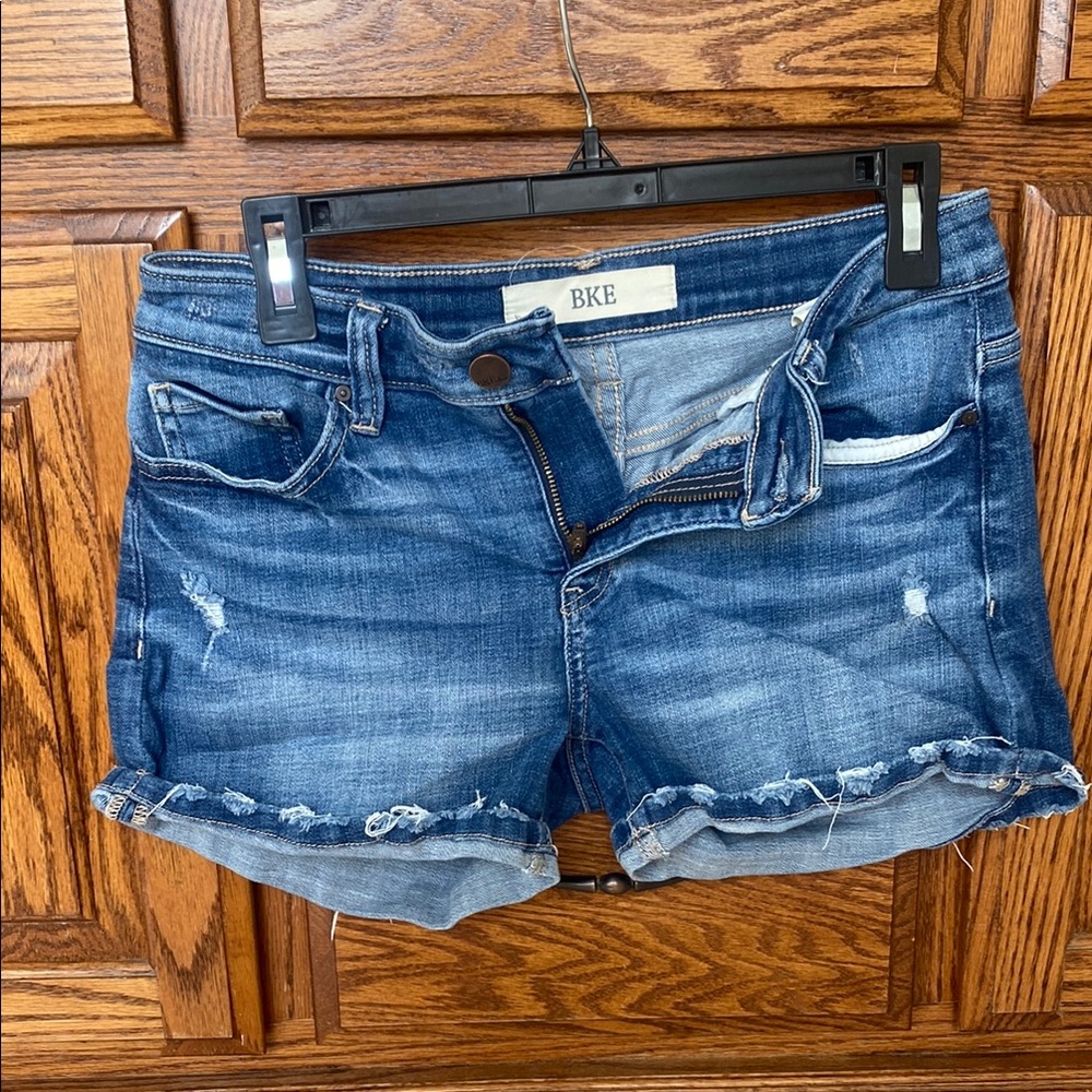 BKE Blue Jean Shorts Distressed Cut-Off Style
